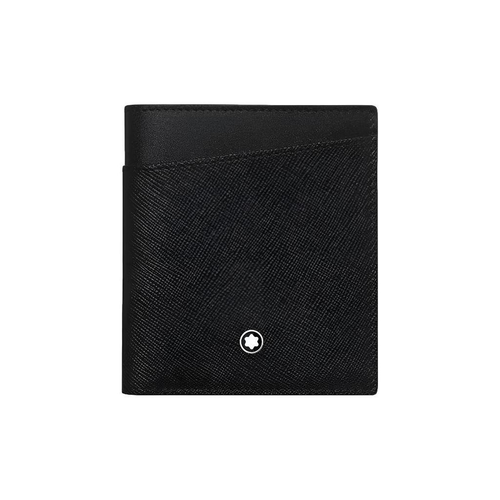 Montblanc Logo Leather Wallet Men Wallet Black 128583