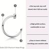 1pcs Stainless Steel Hoop Nose Ring 18G 20G Simple Style Ear Nail Nostril Body Piercing Jewelry 6mm 8mm 10mm 12mm