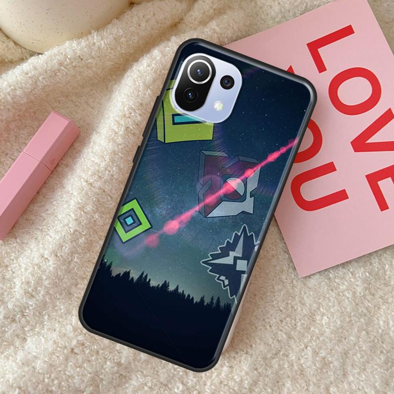 Geometrie Dash Für POCO F3 F1 M3 M4 X3 Pro GT X4 Pro Telefon Fall Für Xiaomi Mi 11 Lite 12 11T Pro Abdeckung