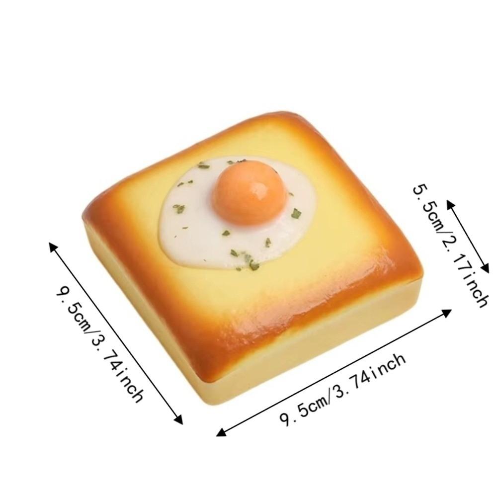 3D Realistic Fried Egg Toast Toy Stretchable Realistic Food Toy New Hand Relax Toy Stress Relief