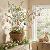 Painted Foam Easter Eggs DIY Craft Colorful Easter Eggs Pendant Happy Easter Handmade Hanging Easter Egg Window Door Garden