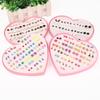 36Pairs/set Flower Earring Stud Set Fruit Earring Stud Set For Girl With Heart Box Earrings Jewelry