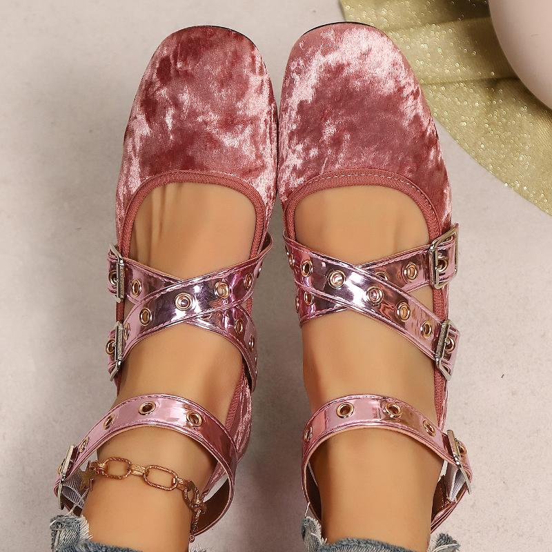 Fashion Women Flats Fashion Buckle Strap Sneakers Ladies Mary Janes Flats Shoes Female Shallow Ballet Flats Loafers Zapatos De Mujer