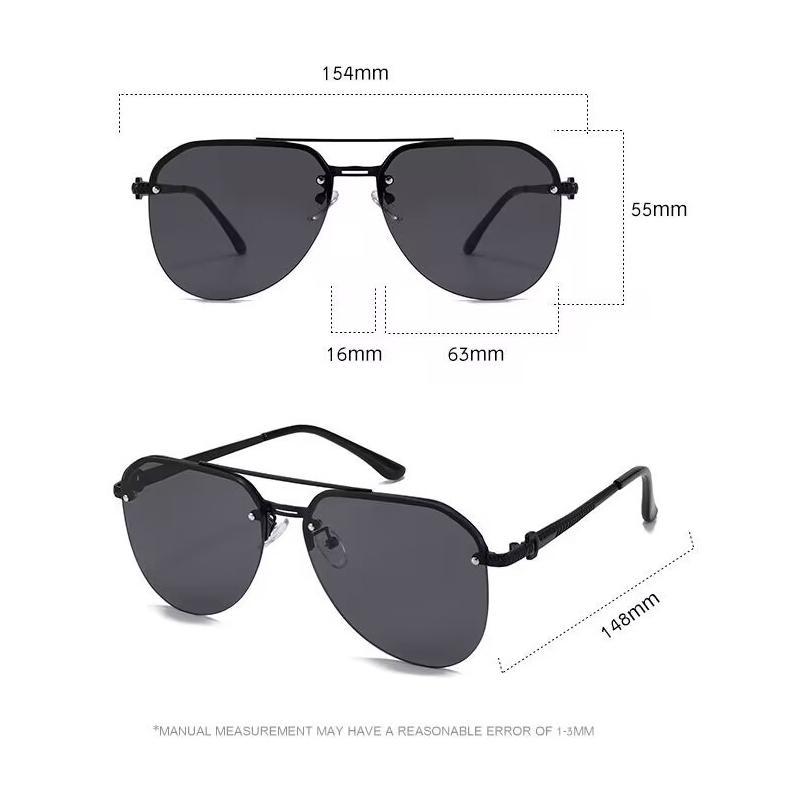 Xiaomi Women Metal Half Frame Double Beam Sunglasses Fashion Outdoor UV400 Sun Protection Shades Trendy Eyewear