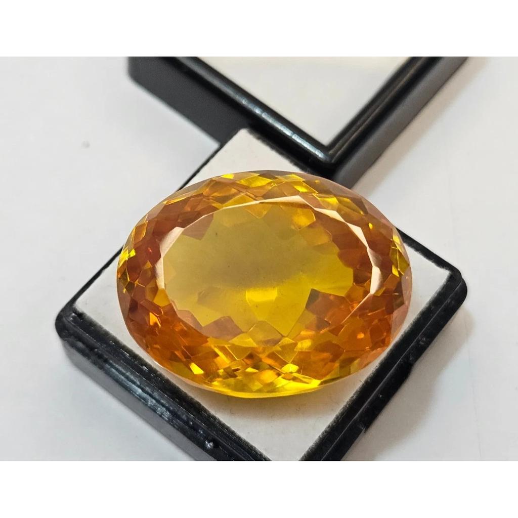 Certified Yellow Color Zircon Cambodia Oval Cut 80+ Ct Fabulous Loose Gemstone