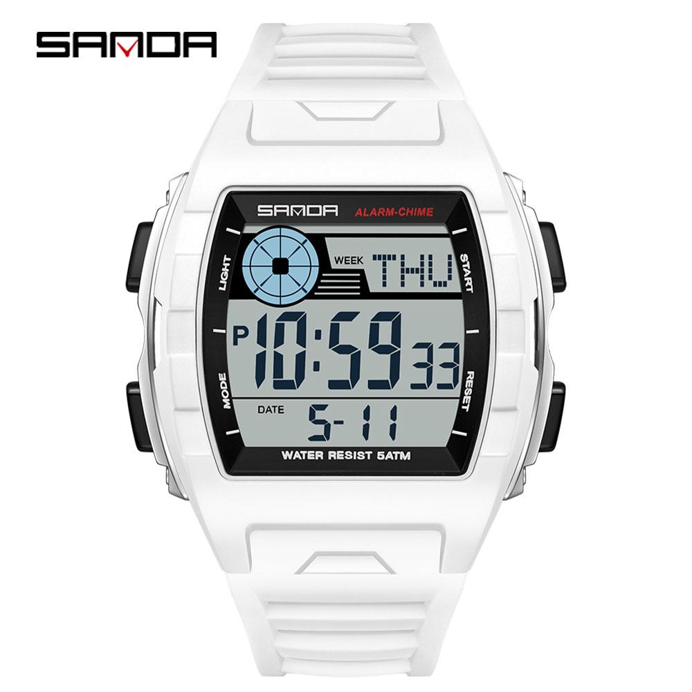 Sanda 2225 Luxury Men's Digital Watch Multi Functional Night Light Calendar Stopwatch Fashion Men's Sports Watch Reloj Hombre