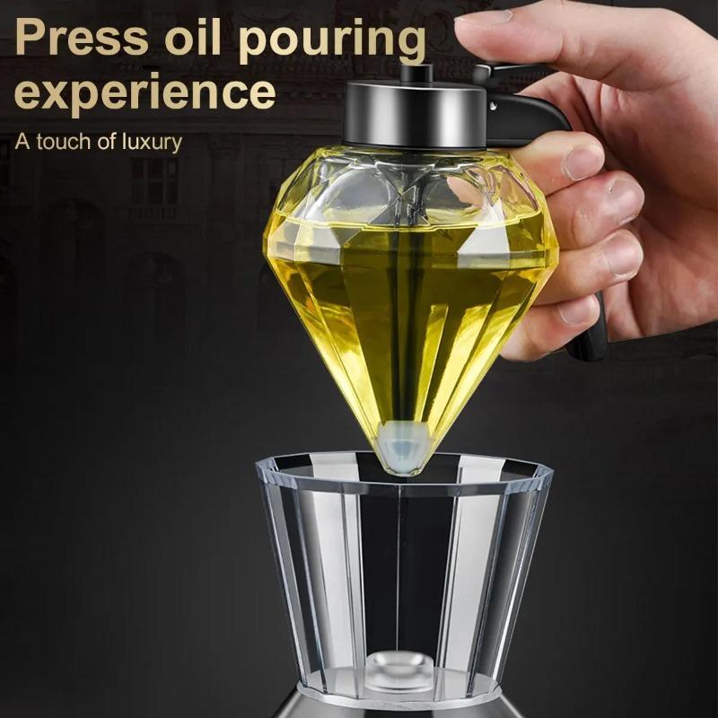 1 PZ 200ml Dispenser di Miele Utensili da Cucina Contenitore Dispenser di Miele a Forma di Diamante Base Sigillata a Prova di Perdite per Bottiglie di Salsa di Soia e Aceto