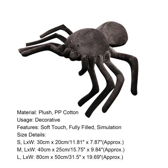 Simulation Spider Stuffed Doll Soft Cute Giant Spider Doll Spoof Props Trick