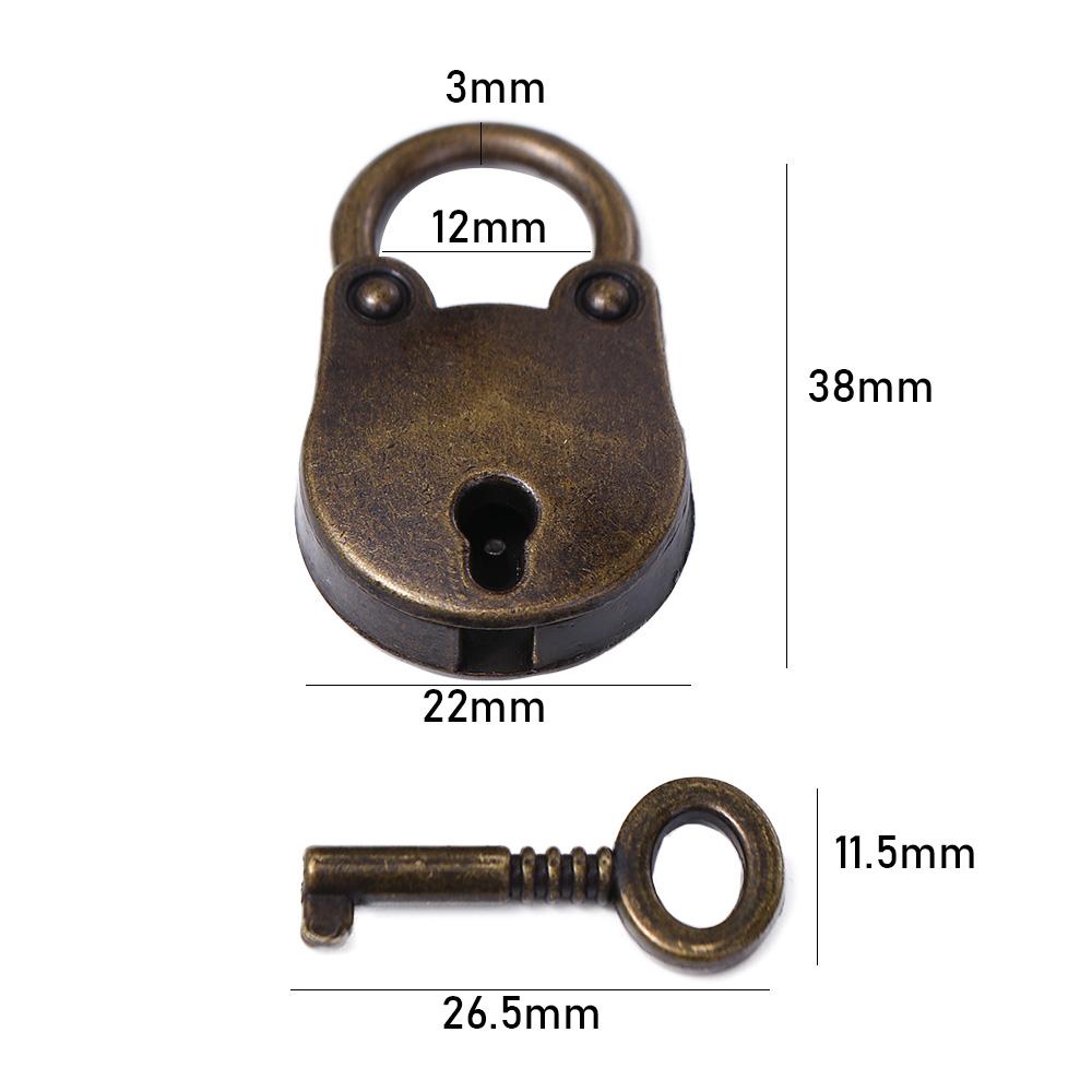 Mini Dekorative Zink Zink Zinklegierung Schmuckschatulle Bärenform Bärenkopf Schloss Schlösser Archaize Vorhängeschloss Beschläge