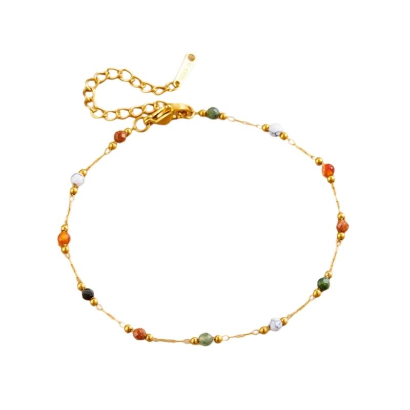 

Винтажный богемный ювелирный аксессуар Красочный камень Бисерный браслет/ожерелье/браслет на ногу для женщин и любителей моды