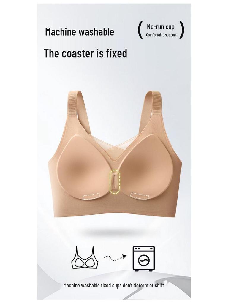 Seamless Push-Up Bra: Anti-Sag, Soft Support, Side Smoothing, Wire-Free Minimize