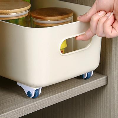 4Pcs Box Caster Wide Application Strong Bearing Capacity ABS Home Self Adhesive Box Wheel for Gifts