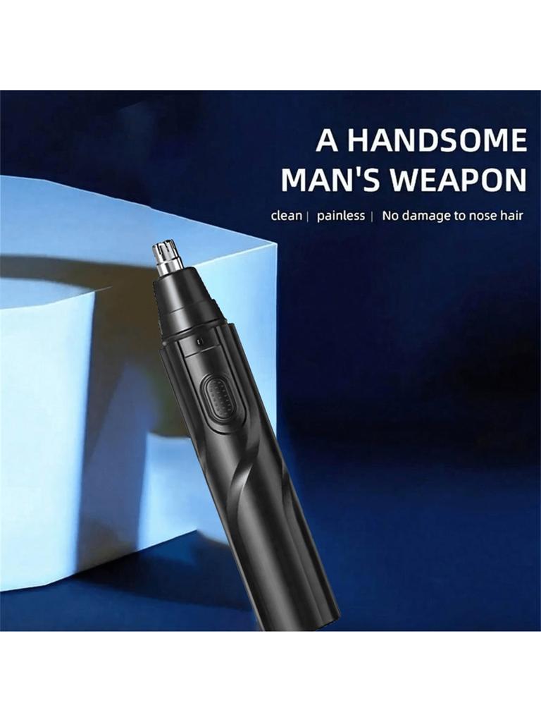 Black Electric Nose Hair Trimmers Ofer Low Noise High Torque,High Speed Motors for Washing Nose Hair for Both Men