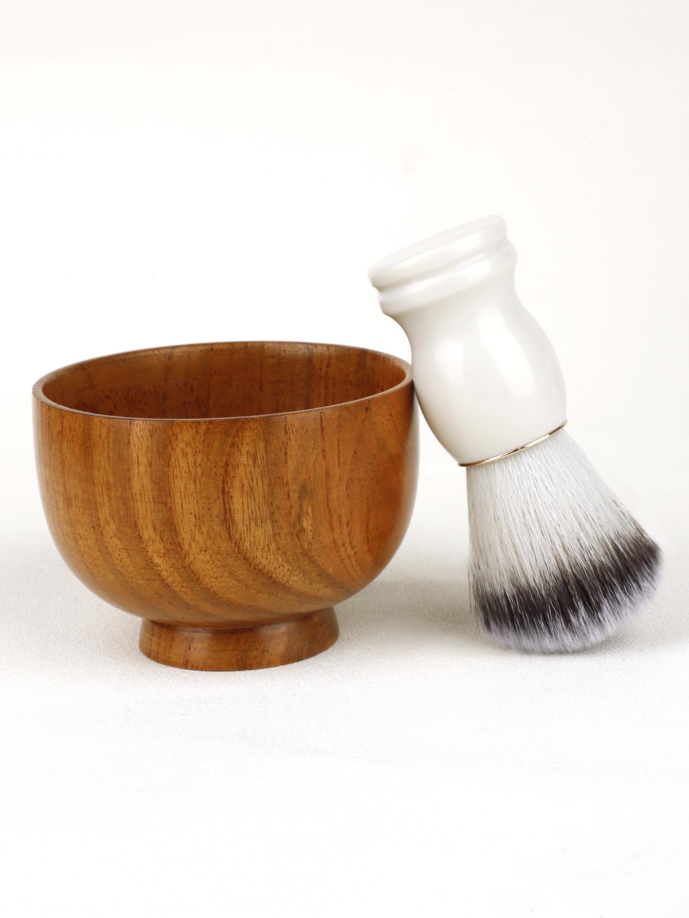 

Мужская кисть для лица с мягкой щетиной - Классическая ручная кисть для бритья и намыливания для мыла или крема для бритья и ухода за бородой.