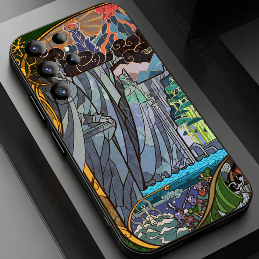

Medieval Stained Glass Art Phone Case for Samsung Galaxy S20,23 Ultra S24,22 Plus S25,26,21FE TPU Cover Samsung S21plus