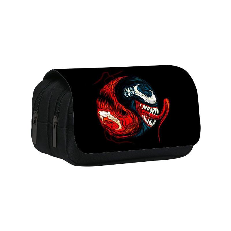 Marvel Venom Druck Doppellagige Schreibwaren-Aufbewahrungstasche für Mittelschüler