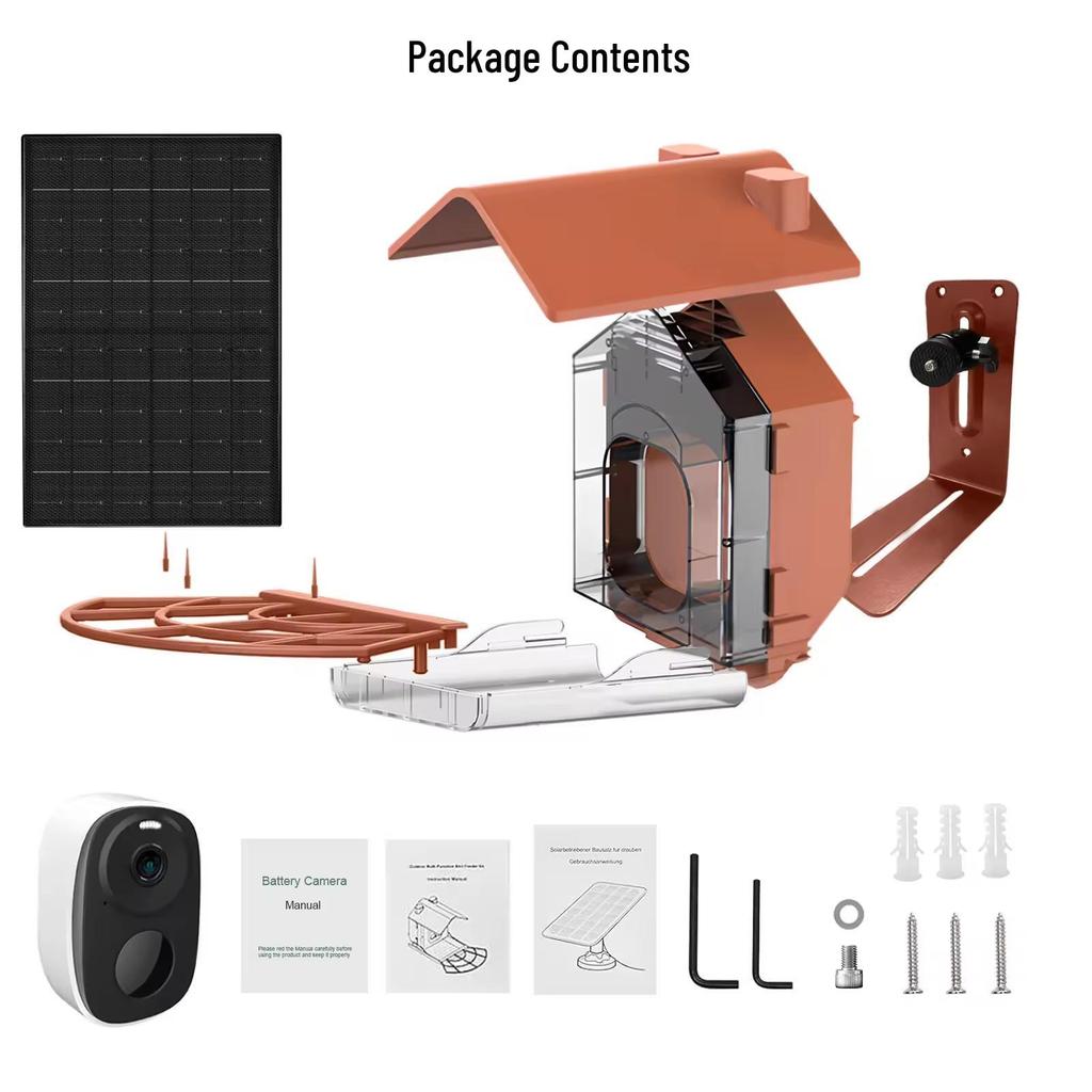 Intelligenter KI-Vogelfutterspender mit Kamera & Solarbetriebene Außenüberwachung