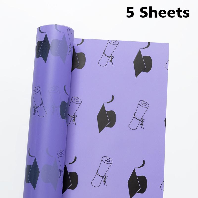 

5/10 шт. Упаковочная бумага для выпускного сезона, материал для упаковки букетов, подарочная цветочная бумага, водонепроницаемая 57x57 см 1pcs