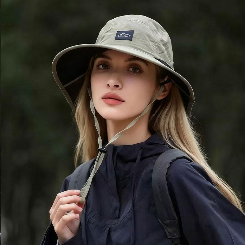 Unisex Summer Wide Brim Waterproof Quick-drying Panama Caps Outdoor Visor Bucket Hats Mesh Breathable Sun Hat with Neck Flap