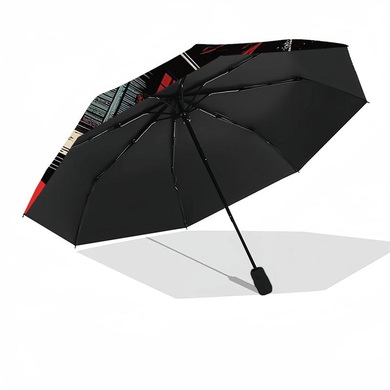 Custom Name Friday the 13th Theme Automatic Umbrella, Lightweight & Portable, 8 Rib, Perfect for Outdoor Travel, Birthdays, Christmas, Gifts.