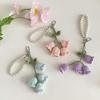 Korean-Style Cute Pearl & Crochet Lily of the Valley Keychain with Decorative Buckle