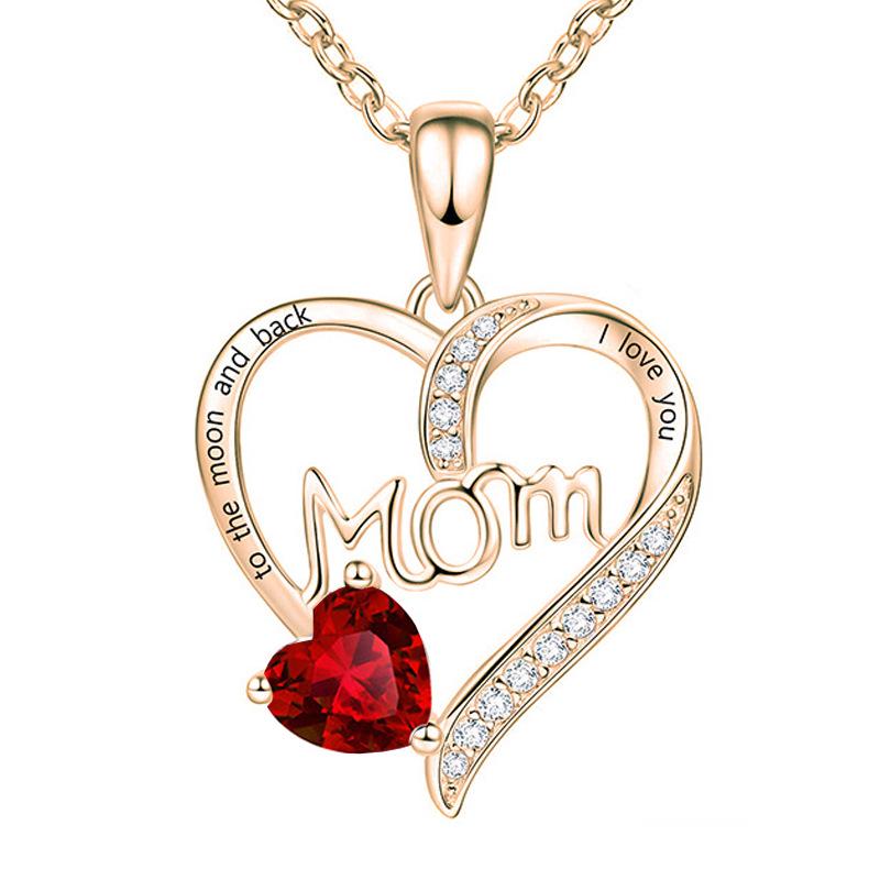 Heart-Shaped Diamond Necklace for New Moms - Mother's Day Gift