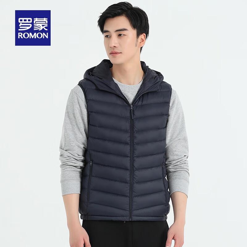 

Romon Men s Hooded Lightweight Down Vest 3XL