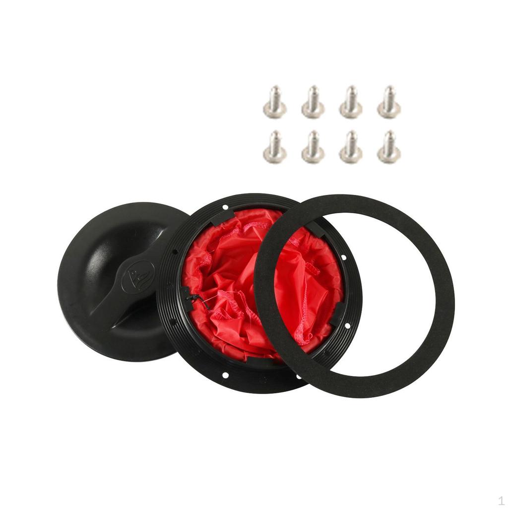 Boat Hatch 6 Inch Black Round Non Slip Inspection with Detachable Cover Replacement Hatches