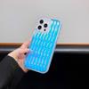 For iPhone 15 Pro Case Wavy Pattern Gradient Iridescent Design TPU+PC Phone Cover