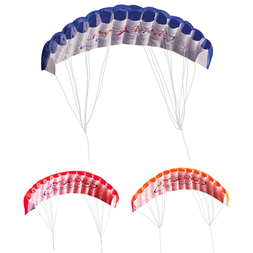 Outdoor Dual Line Stunt Parafoil with Control Bar Fun Parachute Reusable Large Beach Kite for Beach Sports Games