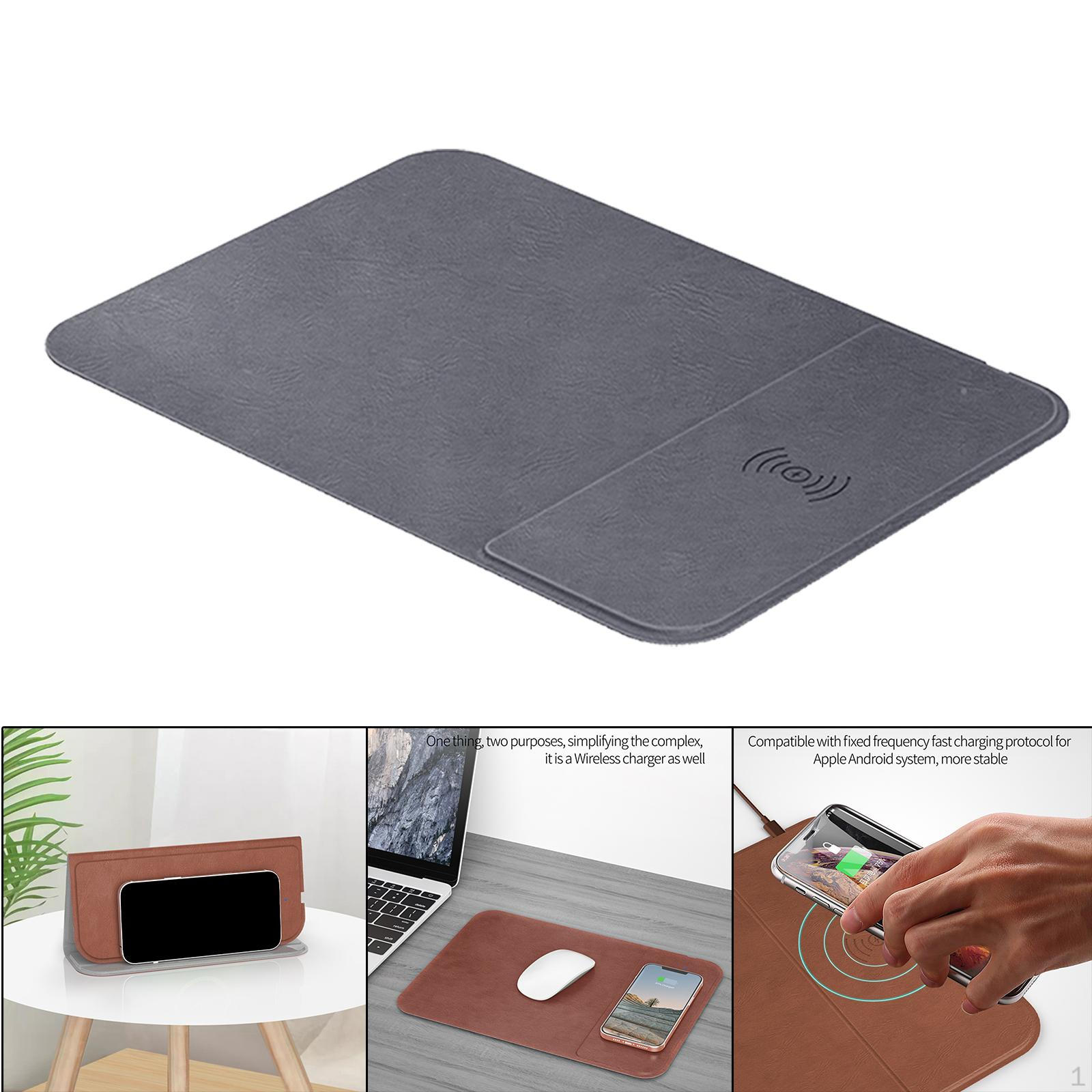 15W Charging Mouse Pad Phone Holder for Gaming Phones PC Laptop