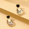 French Elegant Personality Small Fragrance Irregular Oval Natural Abalone Shell Earrings Light Luxury High-end Earrings