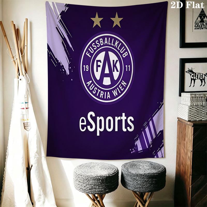 FK Austria Wien A Wall Hanging Printed Fabric Blanket Decorative Tapestries for Bedroom Living Room Home Decor