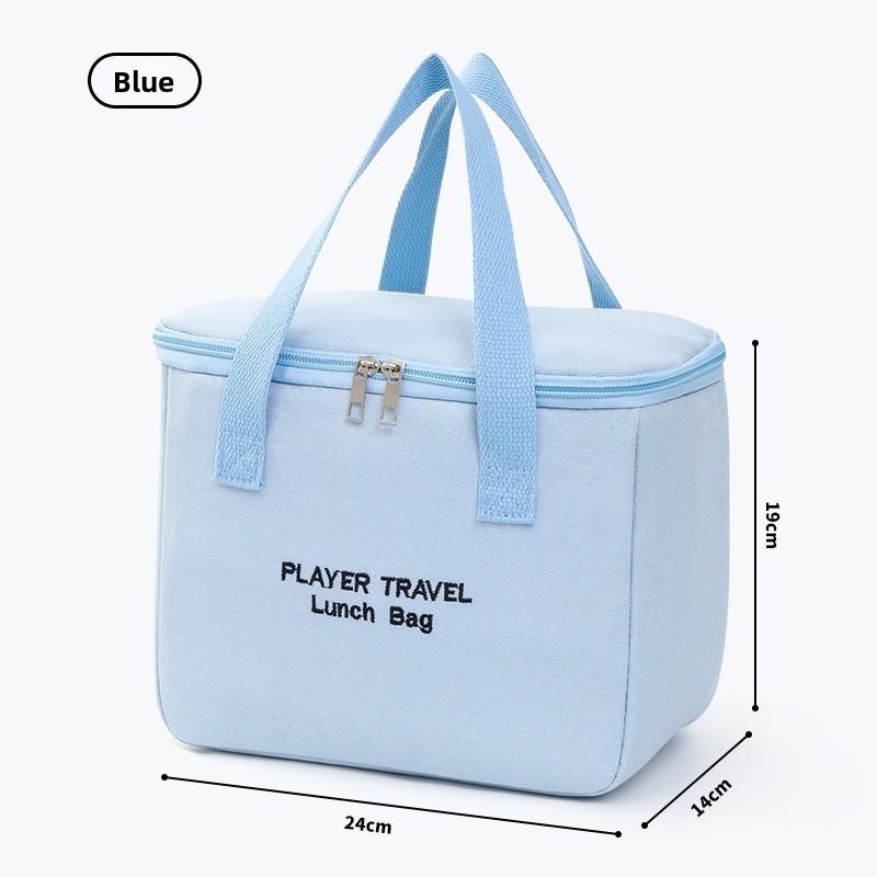 Letter Canvas Insulated Lunch Bag Large Capacity For Office Workers