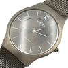 Used Working/New Battery SKAGEN 233LTTM Ultra Slim Quartz QZ 2 Hand Analog Watch Titanium Mesh Band Round Men's [g9]