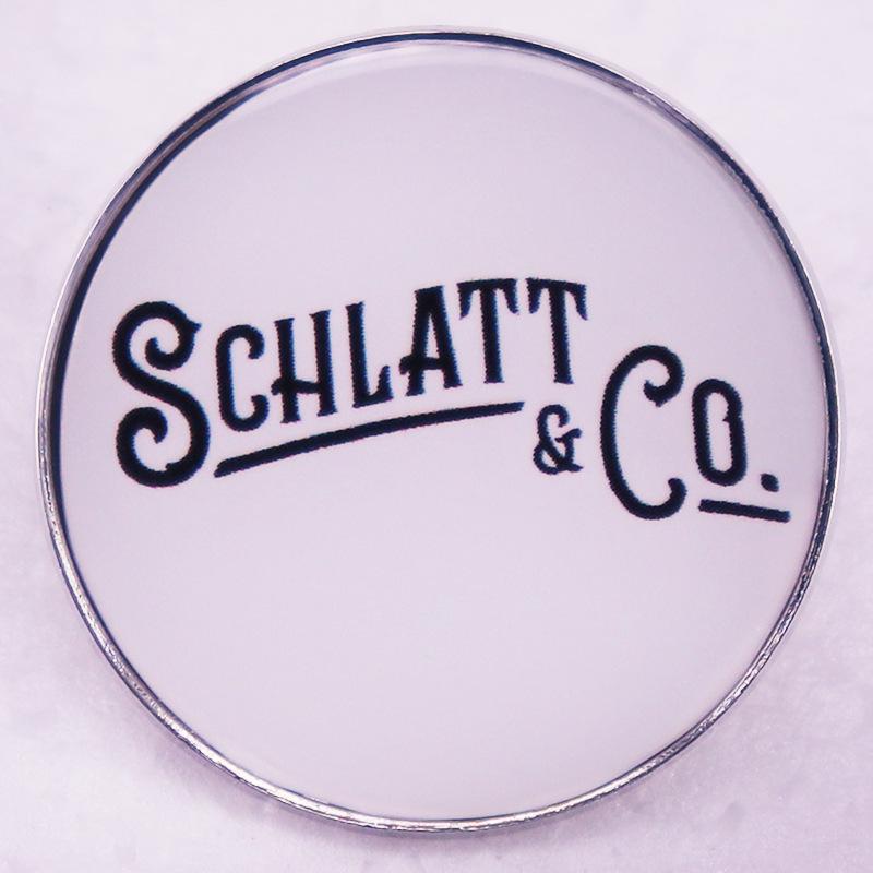 Schlatt Co Brooch Badge серебряный
