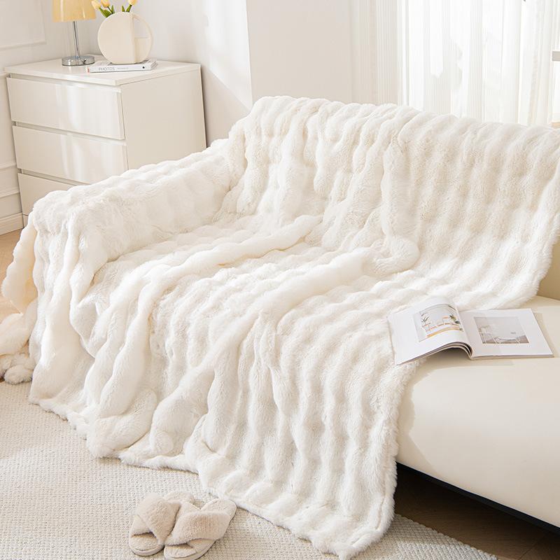 Winter Rabbit Plush Sofa Cover Towel Cream Wind Full Cover Sofa Cover Thick Sofa Cover Cover Cloth