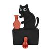Jijijing Cat Pushing Vase Refrigerator Magnet, 3D Printed Whiskers Holder Pet Memorial Keepsake Decoration, Gift for Cats Lovers