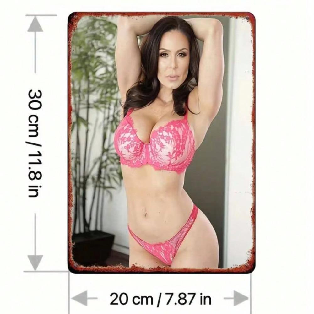 Sexy Pink Lace Lingerie Metal Tin Sign Bedroom Bar Garden Decor