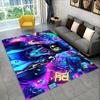 Alfombra de Dibujos Animados 3D Jojo's Bizarre Adventure Anime para Sala de Estar Dormitorio Hogar Decoración de Sofá, Alfombrilla Antideslizante para Jugar Niños