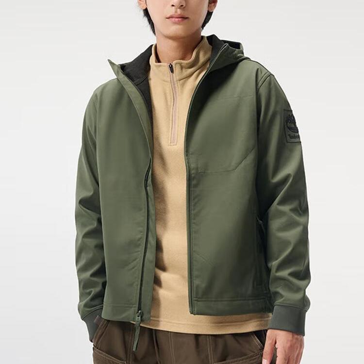 Timberland Outdoor Casual Windproof Fashion Comfortable Hooded Jacket Men Jacket Green A43A2-U31