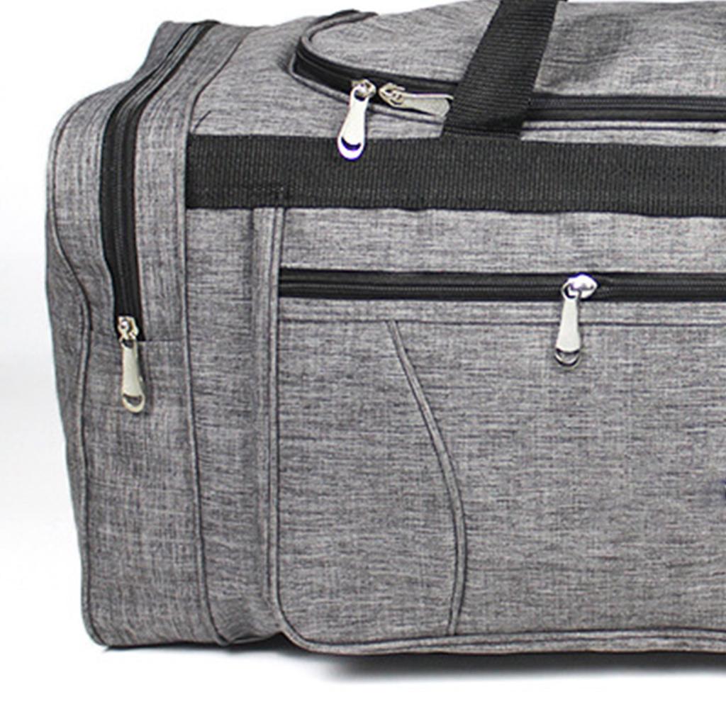 Travel Garment Bag Waterproof Large Capacity Multi Pockets Oxford Fabric Travel Bag for Gentlemen Light Gray S