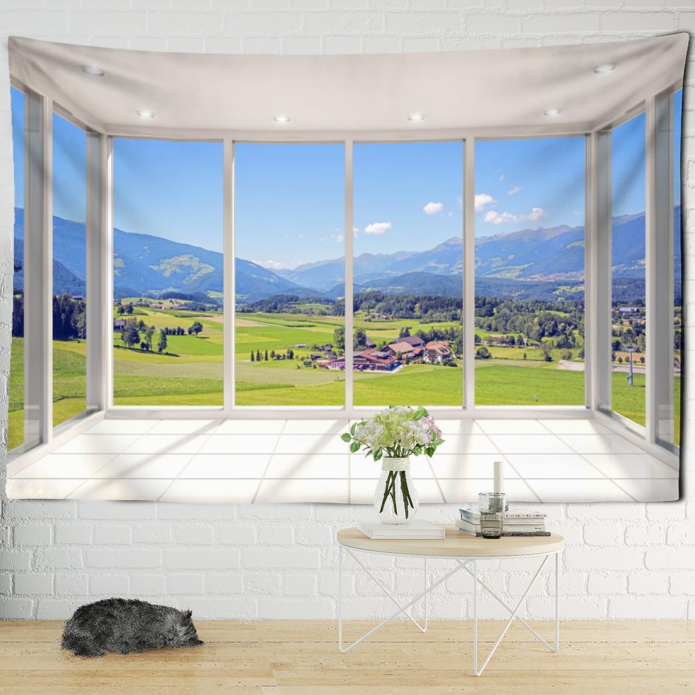 Beach Tapestry Wall Hanging Natural Scenery Psychedelic Witchcraft Bohemian Hippie TAPIZ Dormitory Home Decor