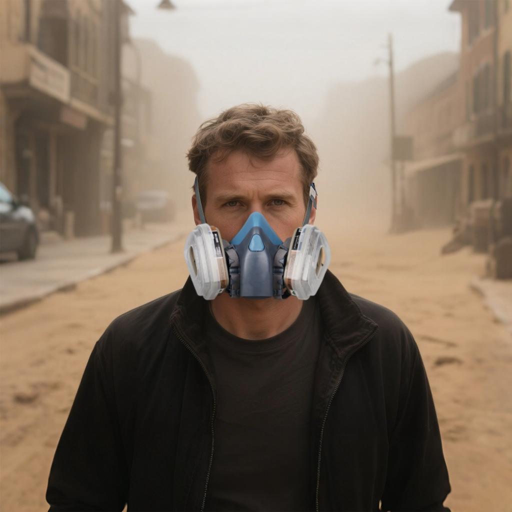 Dusts Proof Activated Carbon Mask 7502 Spray Paint Polishing Decoration Spray Paint Antisplash Mask Chemical Pesticides Mask