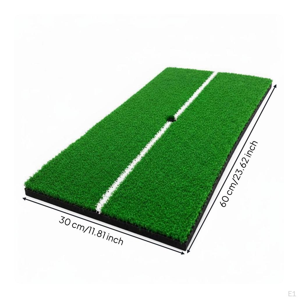 Golf Swing Pad with Alignment Line Indoor Outdoor Use Mat Portable