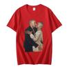 Rapper Kanye West Kissing T Shirt Retro Graphic T Shirts Cotton Tshirt Omari West Fans Lovers Unisex Women Hip Hop Oversized Tees