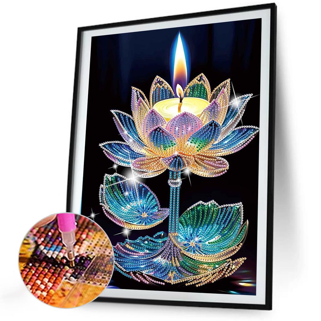 Traumhafter Blumen-Teil-DIY 5D Speziell geformter Bohrer Diamantmalerei-Set für Erwachsene/Anfänger Geschenkidee Heimdekoration 30x40cm