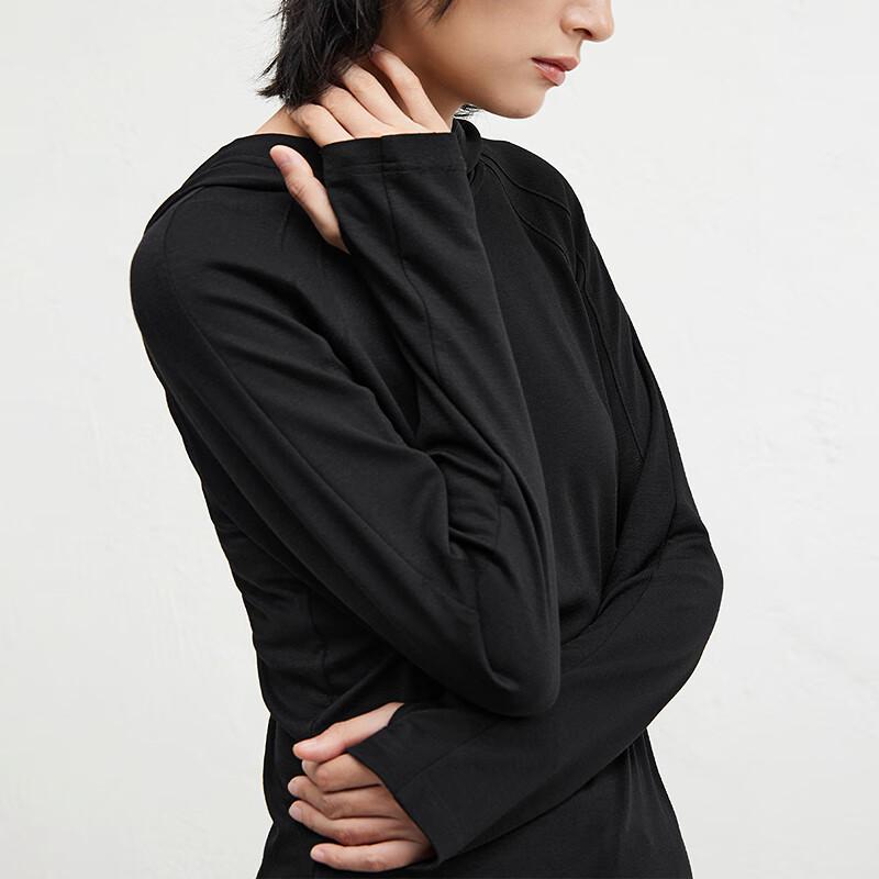 Broadcast Women's Black Hooded Long-Sleeve Sweatshirt