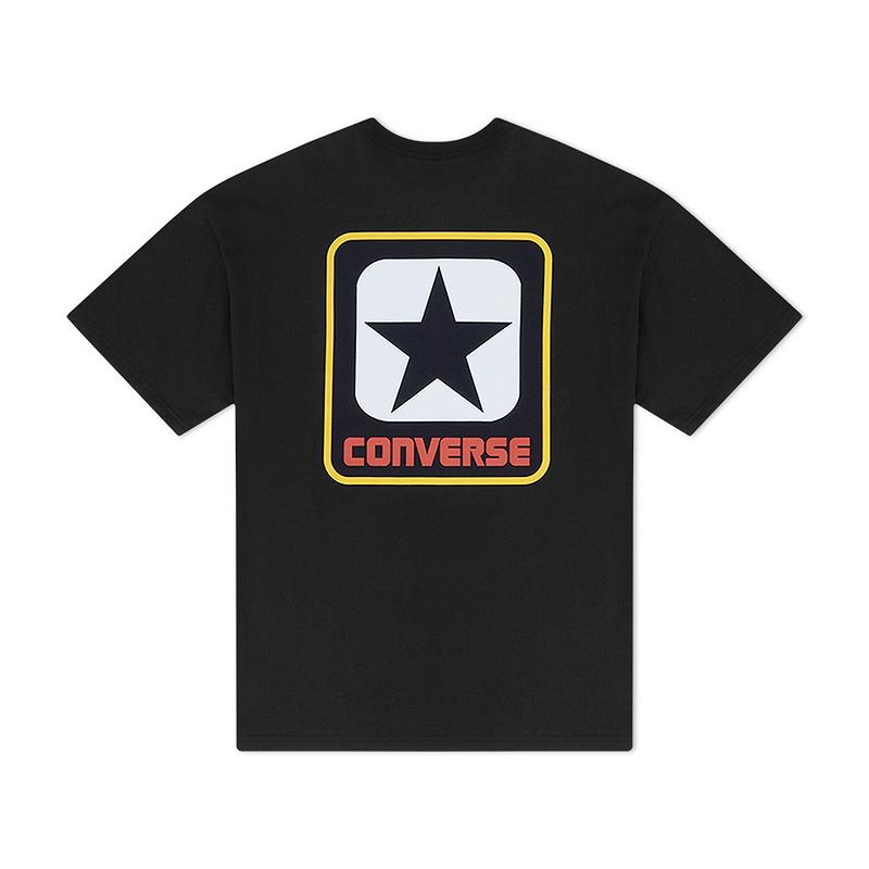 New Converse T Shirts Men's Black 10028741-A01
