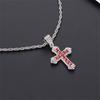 Classic Zircon Cross Necklace Iced Out Hip Hop for Men and Women Bling Pendant Punk Jewelry Gifts